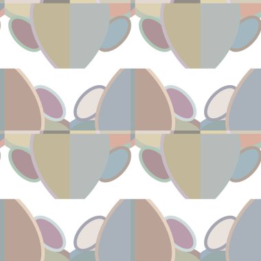 Geometrik şekilli kusursuz desen vektör çizimi