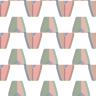 Geometrik şekilli kusursuz desen vektör çizimi