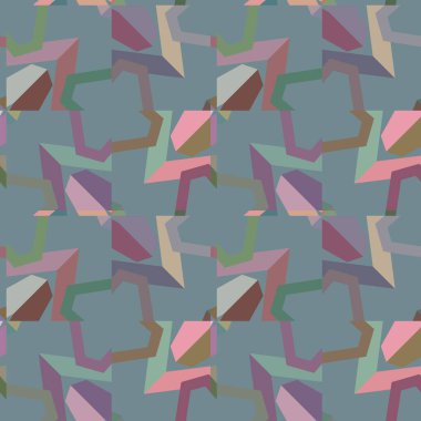 Geometrik şekilli kusursuz desen vektör çizimi