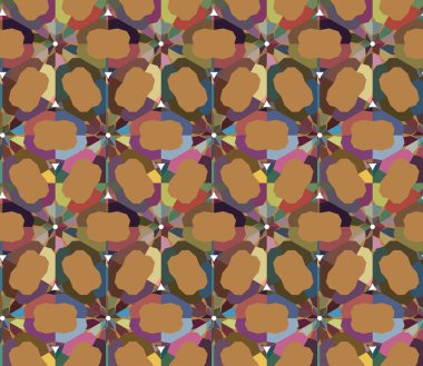 Geometrik şekilli kusursuz desen vektör çizimi