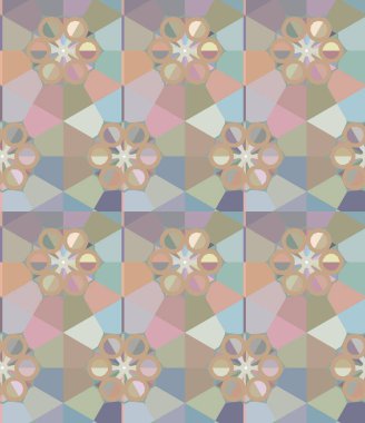 Geometrik şekilli kusursuz desen vektör çizimi