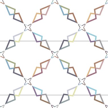 Geometrik şekilli kusursuz desen vektör çizimi