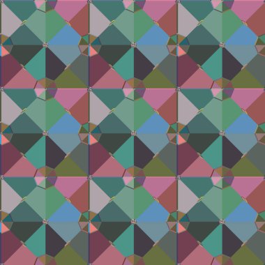 Geometrik şekilli kusursuz desen vektör çizimi