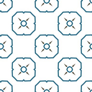 Geometrik şekilli kusursuz desen vektör çizimi