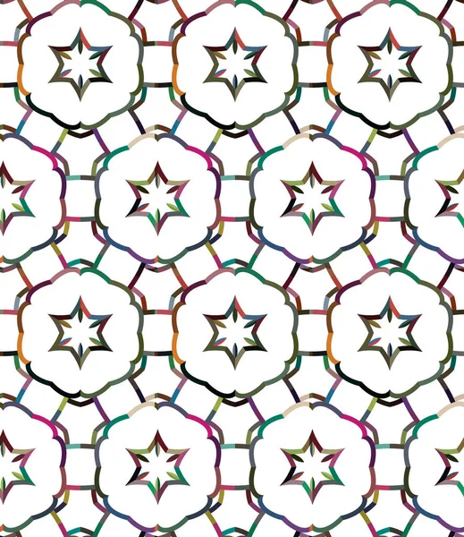 幾何学的な図形ベクトル図とシームレスなパターン — ストックベクタ