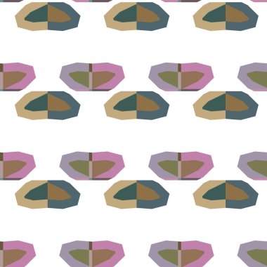 Geometrik şekilli kusursuz desen vektör çizimi