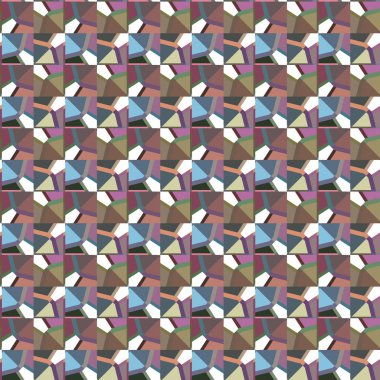 Geometrik şekilli kusursuz desen vektör çizimi