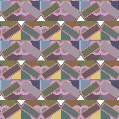 Geometrik şekilli kusursuz desen vektör çizimi