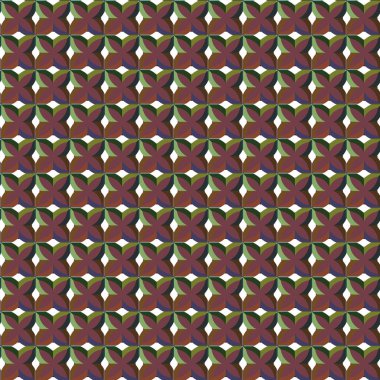 Geometrik şekilli kusursuz desen vektör çizimi