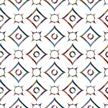 Geometrik şekilli kusursuz desen vektör çizimi