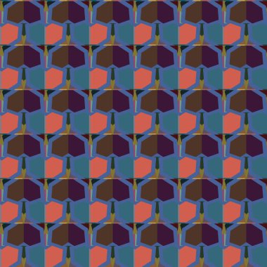 Geometrik şekilli kusursuz desen vektör çizimi