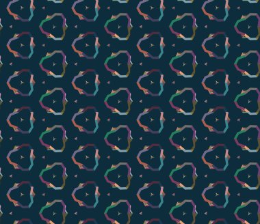 Geometrik şekilli kusursuz desen vektör çizimi