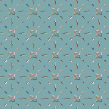 Geometrik şekilli kusursuz desen vektör çizimi