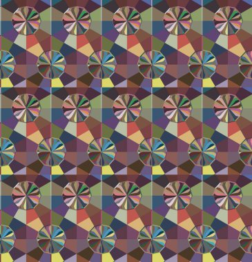 Geometrik şekilli kusursuz desen vektör çizimi