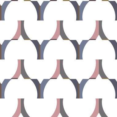 Geometrik şekilli kusursuz desen vektör çizimi