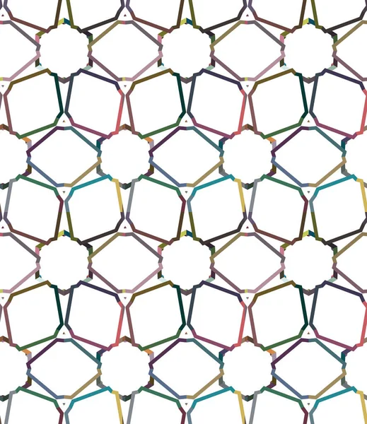 Бесшовный Рисунок Векторной Иллюстрацией Геометрических Фигур — стоковый вектор