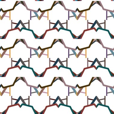 Geometrik şekilli kusursuz desen vektör çizimi