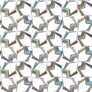 Geometrik şekilli kusursuz desen vektör çizimi