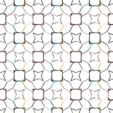 Geometrik şekilli kusursuz desen vektör çizimi