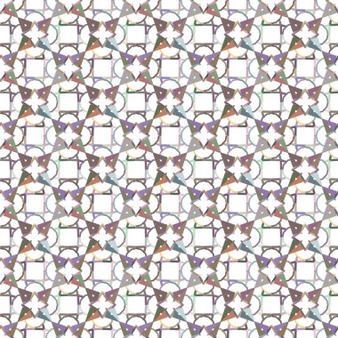 Geometrik şekilli kusursuz desen vektör çizimi