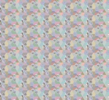 Geometrik şekilli kusursuz desen vektör çizimi