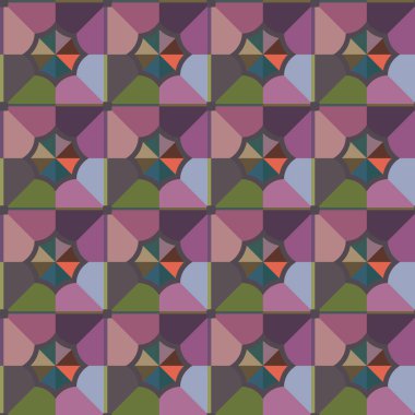 Geometrik şekilli kusursuz desen vektör çizimi