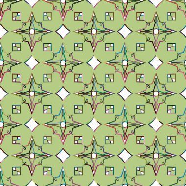 Geometrik şekilli kusursuz desen vektör çizimi