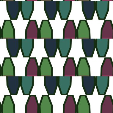 Geometrik şekilli kusursuz desen vektör çizimi