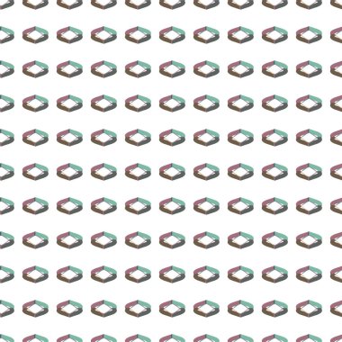 Geometrik şekilli kusursuz desen vektör çizimi