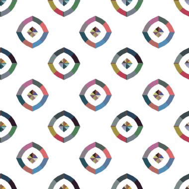 Geometrik şekilli kusursuz desen vektör çizimi