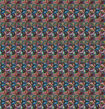 Geometrik şekilli kusursuz desen vektör çizimi