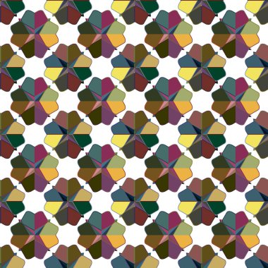 Geometrik şekilli kusursuz desen vektör çizimi