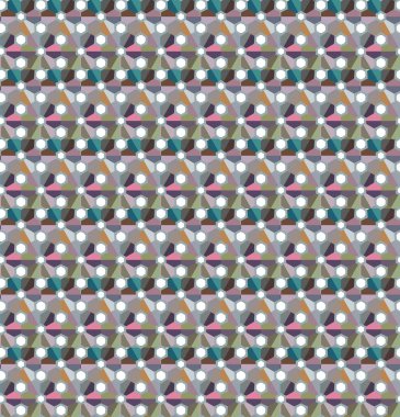 Geometrik şekilli kusursuz desen vektör çizimi