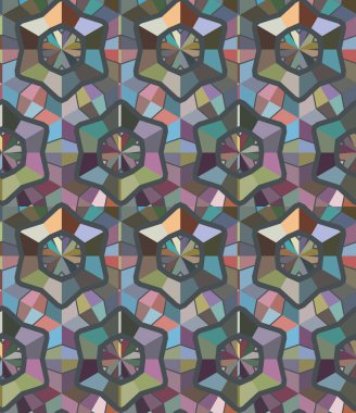 Geometrik şekilli kusursuz desen vektör çizimi