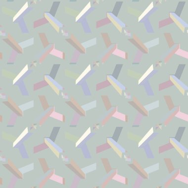 Geometrik şekilli kusursuz desen vektör çizimi