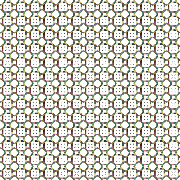 具有几何形状矢量插图的无缝图案 — 图库矢量图片