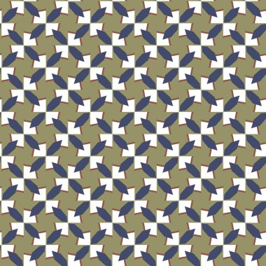 Geometrik şekilli kusursuz desen vektör çizimi