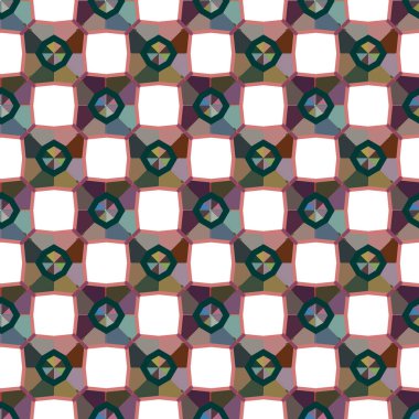 Geometrik şekilli kusursuz desen vektör çizimi