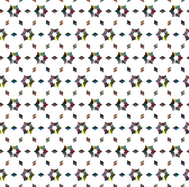 Geometrik şekilli kusursuz desen vektör çizimi
