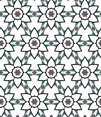 Geometrik şekilli kusursuz desen vektör çizimi