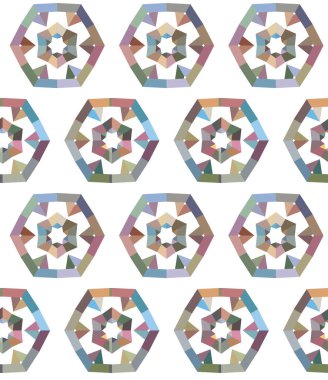 Geometrik şekilli kusursuz desen vektör çizimi
