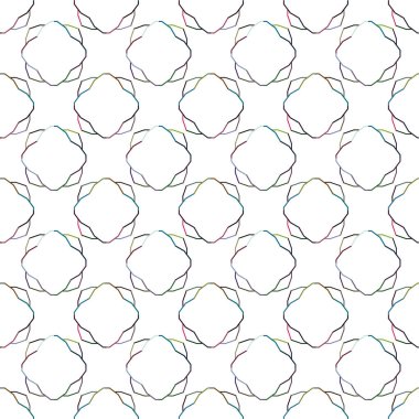 Geometrik şekilli kusursuz desen vektör çizimi