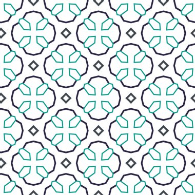 Geometrik şekilli kusursuz desen vektör çizimi