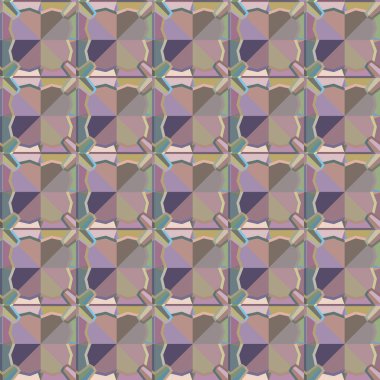 Geometrik şekilli kusursuz desen vektör çizimi