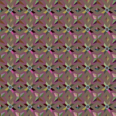 Geometrik şekilli kusursuz desen vektör çizimi