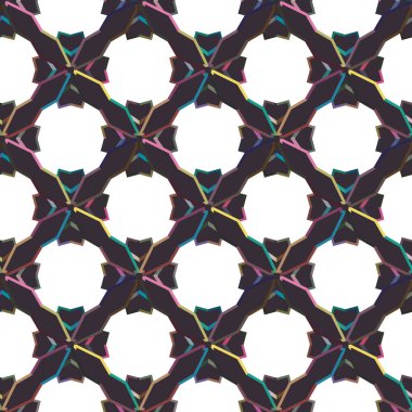 Geometrik şekilli kusursuz desen vektör çizimi
