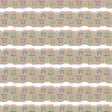 Geometrik şekilli kusursuz desen vektör çizimi