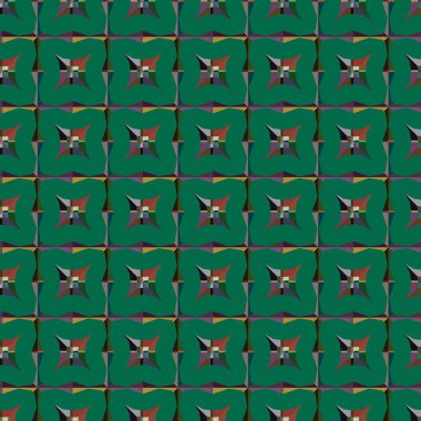 Geometrik şekilli kusursuz desen vektör çizimi