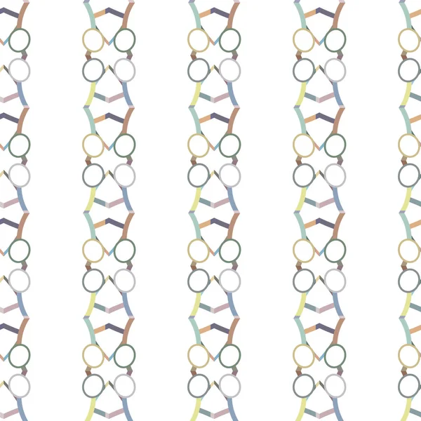 Bezszwowy Wzór Geometrycznych Kształtów Wektor Ilustracji — Wektor stockowy