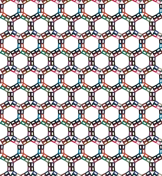 Nahtlose Muster Mit Geometrischen Formen Vektorillustration — Stockvektor